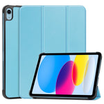 For iPad (2025) / 10.9 (2022) PU Leather Tablet Case Anti-drop Tri-Fold Stand Slim Protective Cover