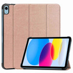 For iPad (2025) / 10.9 (2022) PU Leather Tablet Case Anti-drop Tri-Fold Stand Slim Protective Cover