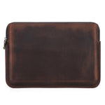 For MacBook Air 13 inch (2022) A2681 Carrying Pouch Cowhide Leather Zipper Storage Bag