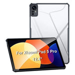 XUNDD Anti-Drop Case for Xiaomi Pad 5 Pro 12.4 (2022) Shockproof Cover TPU Acrylic Transparent Tablet Case