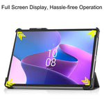 Lenovo Tab P11 Pro Gen 2 Trippelvikbart stativ i PU-läder Surfplattaskal med automatisk väcknings-/vilolägefunktion, fallsäkert fodral