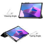 Lenovo Tab P11 Pro Gen 2 Trippelvikbart stativ i PU-läder Surfplattaskal med automatisk väcknings-/vilolägefunktion, fallsäkert fodral