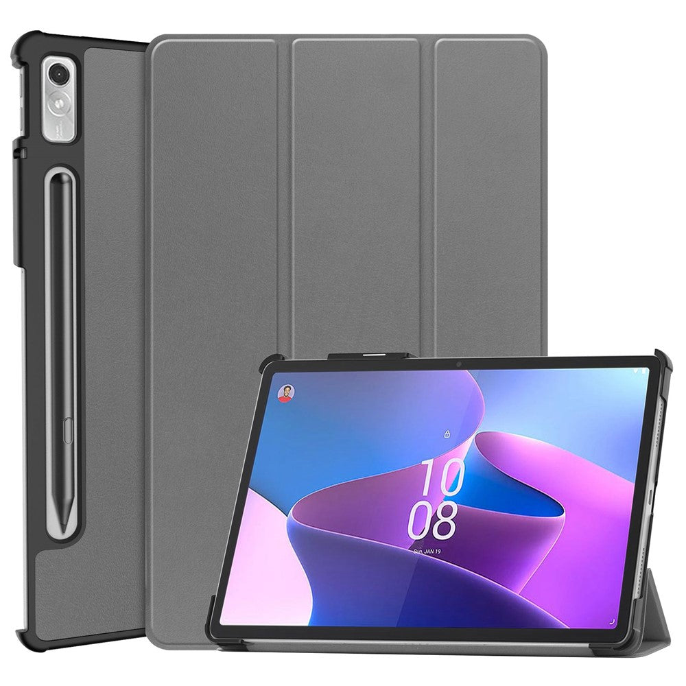 Lenovo Tab P11 Pro Gen 2 Trippelvikbart stativ i PU-läder Surfplattaskal med automatisk väcknings-/vilolägefunktion, fallsäkert fodral