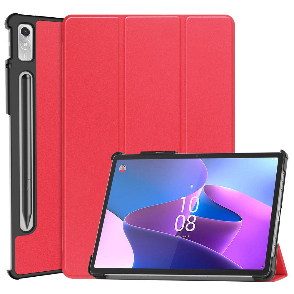 Lenovo Tab P11 Pro Gen 2 Trippelvikbart stativ i PU-läder Surfplattaskal med automatisk väcknings-/vilolägefunktion, fallsäkert fodral