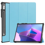 Lenovo Tab P11 Pro Gen 2 Trippelvikbart stativ i PU-läder Surfplattaskal med automatisk väcknings-/vilolägefunktion, fallsäkert fodral