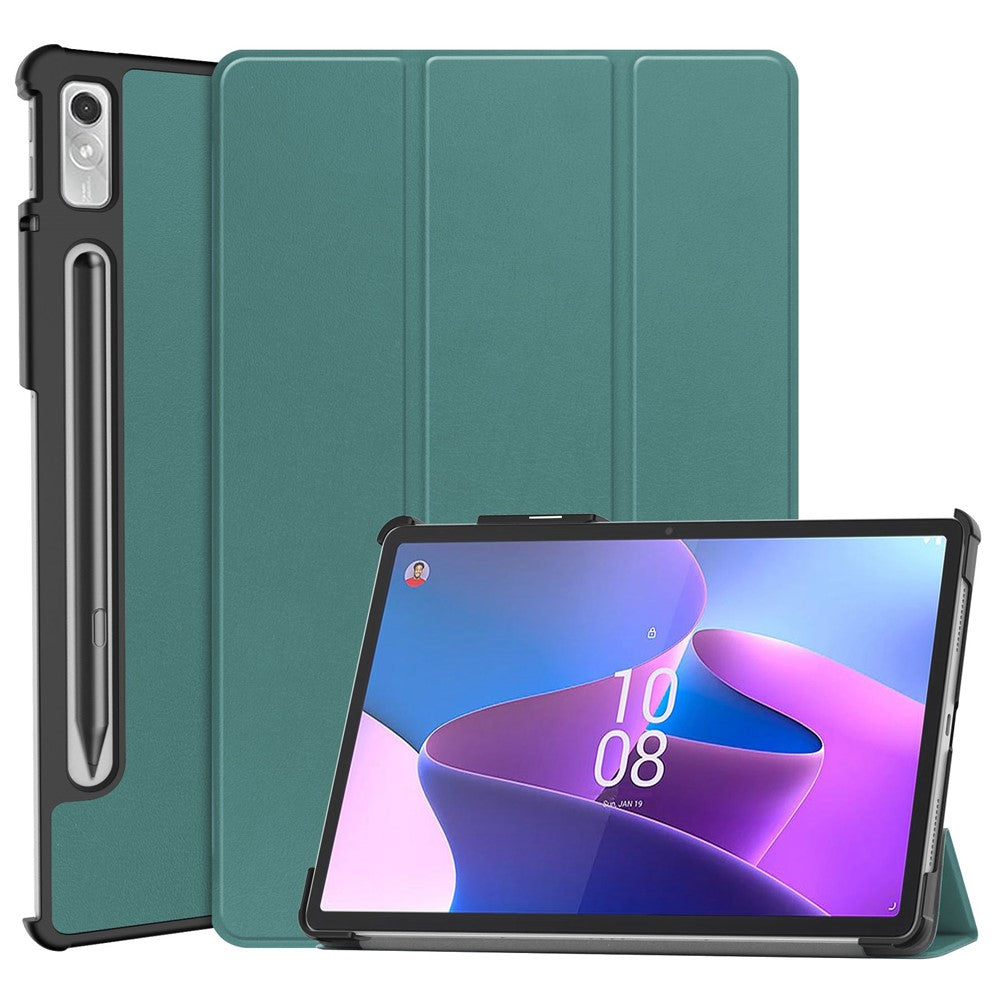 Lenovo Tab P11 Pro Gen 2 Trippelvikbart stativ i PU-läder Surfplattaskal med automatisk väcknings-/vilolägefunktion, fallsäkert fodral