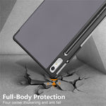 For Lenovo Tab P11 Pro Gen 2 Drop-proof Tablet Cover Auto Wake and Sleep PU Leather Tri-fold Stand Tablet Case