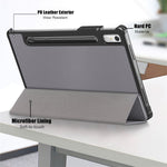 For Lenovo Tab P11 Pro Gen 2 Drop-proof Tablet Cover Auto Wake and Sleep PU Leather Tri-fold Stand Tablet Case