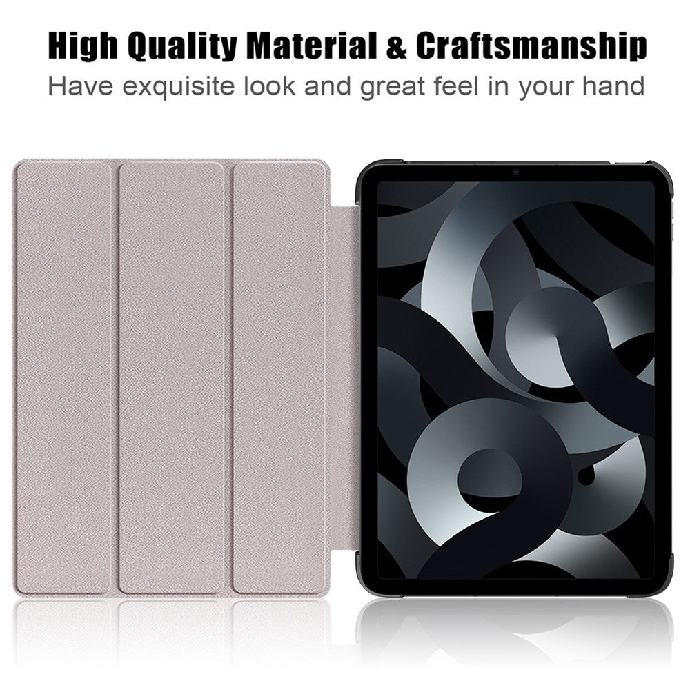 For iPad (2025) / 10.9 (2022) Pattern Printed Protective Case PU Leather Anti-Drop Auto Wake / Sleep Tablet Cover with Trifold Stand