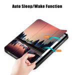 For iPad (2025) / 10.9 (2022) Pattern Printed Protective Case PU Leather Anti-Drop Auto Wake / Sleep Tablet Cover with Trifold Stand