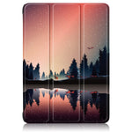 For iPad (2025) / 10.9 (2022) Pattern Printed Protective Case PU Leather Anti-Drop Auto Wake / Sleep Tablet Cover with Trifold Stand