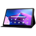 Lenovo M10 FHD REL / Tab M10 Plus TB-X606F Mönstertryck Surfplatta Fodral Korthållare PU-läder Stativfodral