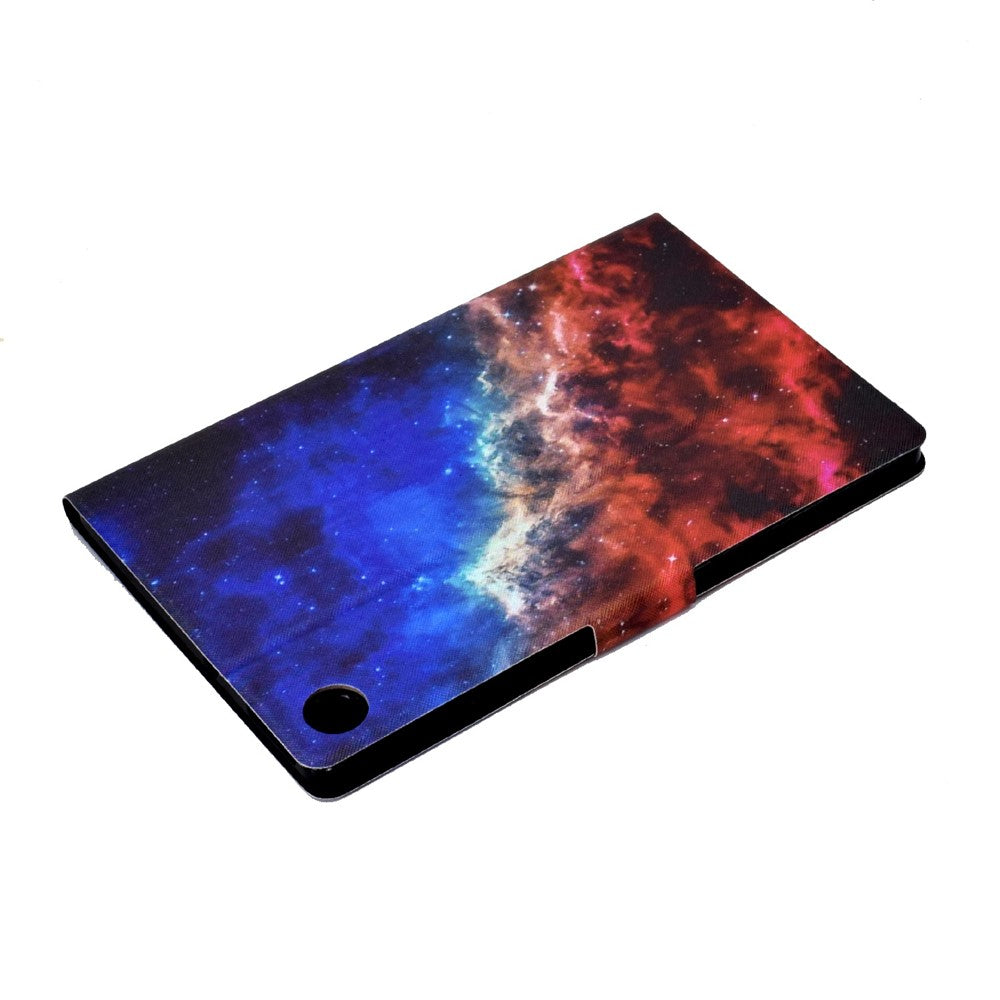 Lenovo M10 FHD REL / Tab M10 Plus TB-X606F Mönstertryck Surfplatta Fodral Korthållare PU-läder Stativfodral