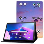 Lenovo M10 FHD REL / Tab M10 Plus TB-X606F Mönstertryck Surfplatta Fodral Korthållare PU-läder Stativfodral