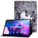 Lenovo M10 FHD REL / Tab M10 Plus TB-X606F Mönstertryck Surfplatta Fodral Korthållare PU-läder Stativfodral