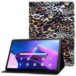 Lenovo M10 FHD REL / Tab M10 Plus TB-X606F Mönstertryck Surfplatta Fodral Korthållare PU-läder Stativfodral