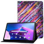 Lenovo M10 FHD REL / Tab M10 Plus TB-X606F Mönstertryck Surfplatta Fodral Korthållare PU-läder Stativfodral