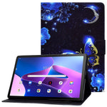 Lenovo M10 FHD REL / Tab M10 Plus TB-X606F Mönstertryck Surfplatta Fodral Korthållare PU-läder Stativfodral