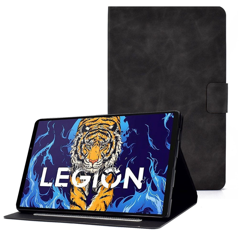 Fodral med fallskydd för Lenovo Legion Y700 TB-9707F surfplatta, PU-läder, fällbart fodral, välskyddande stativ med korthållare