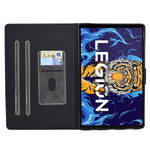 Fodral med fallskydd för Lenovo Legion Y700 TB-9707F surfplatta, PU-läder, fällbart fodral, välskyddande stativ med korthållare