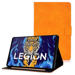Fodral med fallskydd för Lenovo Legion Y700 TB-9707F surfplatta, PU-läder, fällbart fodral, välskyddande stativ med korthållare
