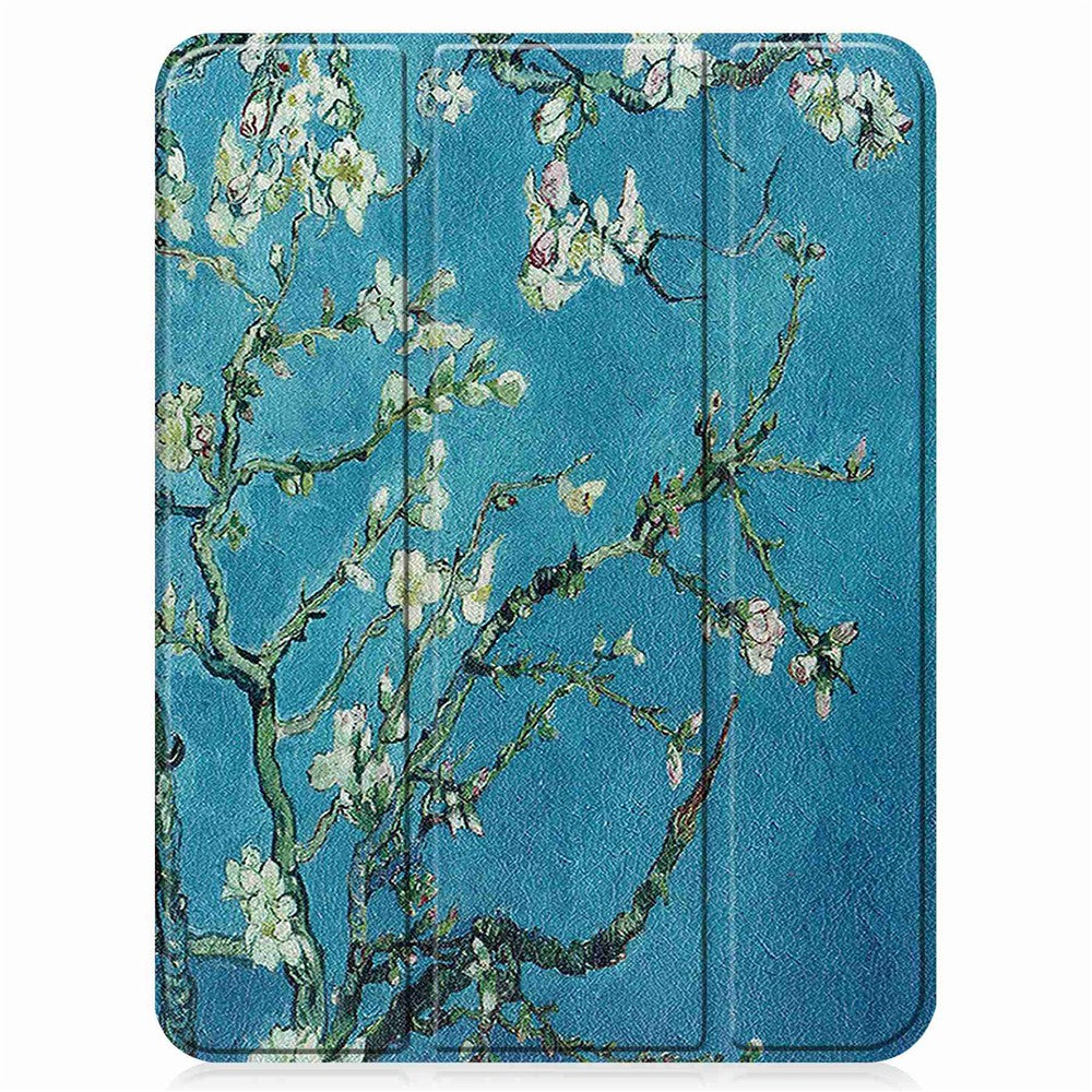 For iPad (2025) / 10.9 (2022) Pattern Printed Case PU Leather Smart Sleep Tablet Cover with Pen Slot