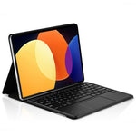 For Xiaomi Pad 5 Pro PU Leather Keyboard Case Bluetooth-compatible Keyboard with Stand Magnetic Protective Cover