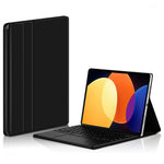 For Xiaomi Pad 5 Pro PU Leather Keyboard Case Bluetooth-compatible Keyboard with Stand Magnetic Protective Cover