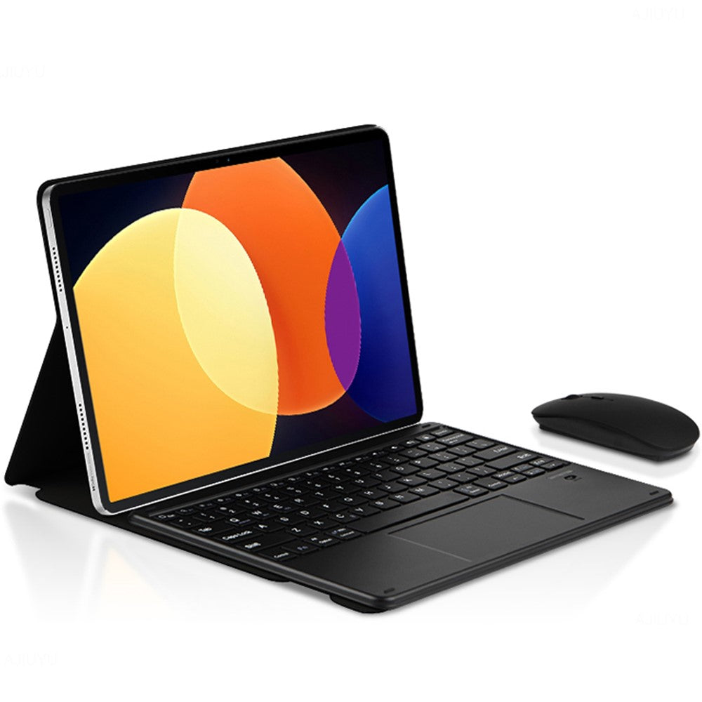 For Xiaomi Pad 5 Pro PU Leather Keyboard Case Bluetooth-compatible Keyboard with Stand Magnetic Protective Cover