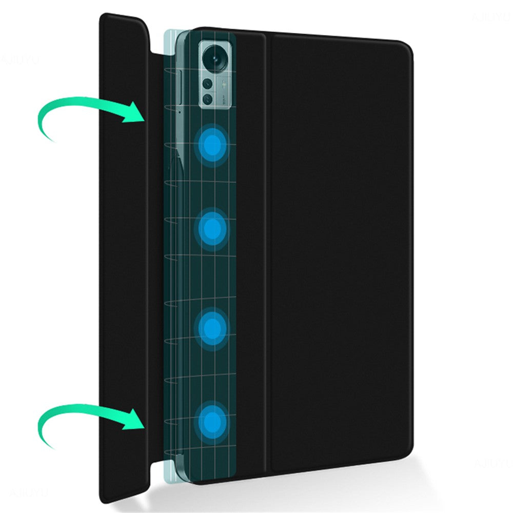 For Xiaomi Pad 5 Pro PU Leather Keyboard Case Bluetooth-compatible Keyboard with Stand Magnetic Protective Cover