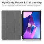 For Lenovo Tab M10 (Gen 3) TB-328FU / TB-328XU Pattern Printing Tablet Case PU Leather Trifold Stand Cover with Auto Wake / Sleep