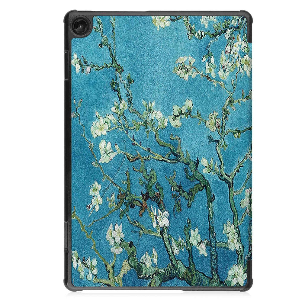 For Lenovo Tab M10 (Gen 3) TB-328FU / TB-328XU Pattern Printing Tablet Case PU Leather Trifold Stand Cover with Auto Wake / Sleep