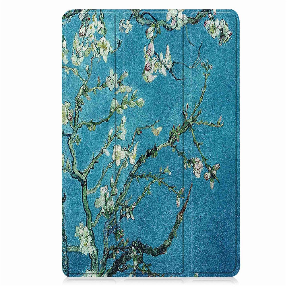 For Lenovo Tab M10 (Gen 3) TB-328FU / TB-328XU Pattern Printing Tablet Case PU Leather Trifold Stand Cover with Auto Wake / Sleep