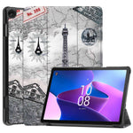 For Lenovo Tab M10 (Gen 3) TB-328FU / TB-328XU Pattern Printing Tablet Case PU Leather Trifold Stand Cover with Auto Wake / Sleep