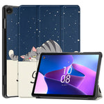 For Lenovo Tab M10 (Gen 3) TB-328FU / TB-328XU Pattern Printing Tablet Case PU Leather Trifold Stand Cover with Auto Wake / Sleep