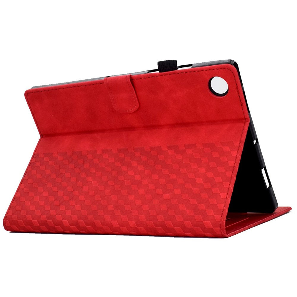 Auto Wake / Sleep Shockproof Case for Lenovo Tab M10 Plus (3rd Gen) / Xiaoxin Pad 2022 10.6 inch Pattern Imprinted Anti-Drop Cover Solid Color Stitching Tablet Leather Stand Case with Card Slots