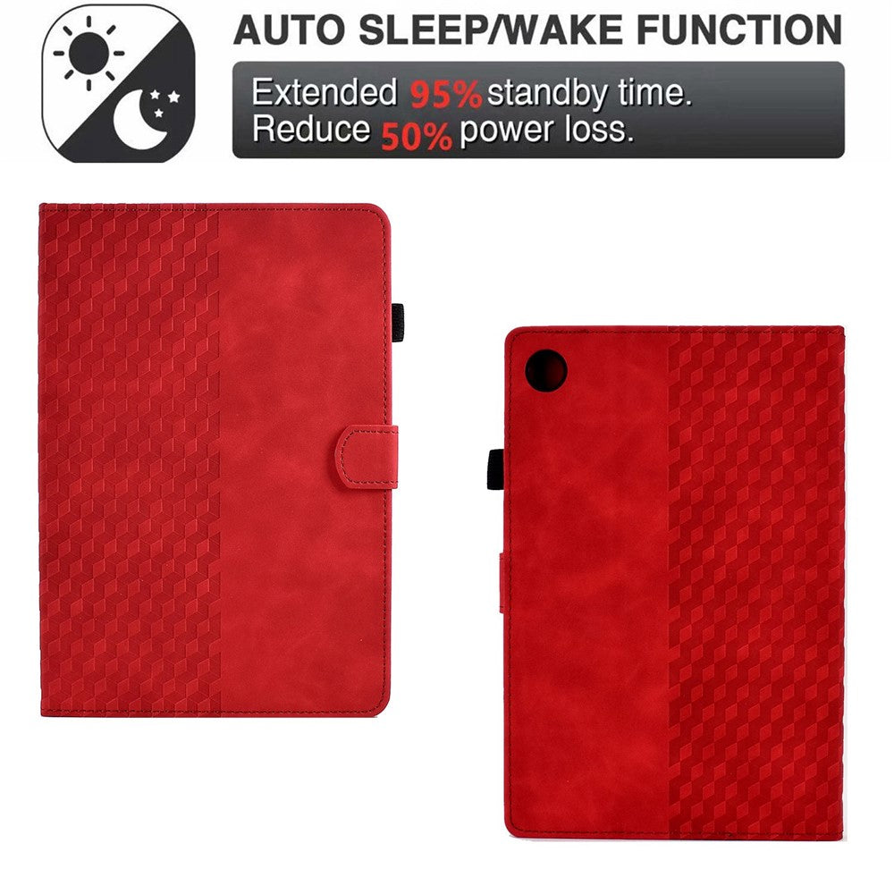 Auto Wake / Sleep Shockproof Case for Lenovo Tab M10 Plus (3rd Gen) / Xiaoxin Pad 2022 10.6 inch Pattern Imprinted Anti-Drop Cover Solid Color Stitching Tablet Leather Stand Case with Card Slots