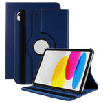 For iPad (2025) / iPad 10.9 (2022) Tablet Case PU Leather Protective Cover with 360 Degree Rotating Stand