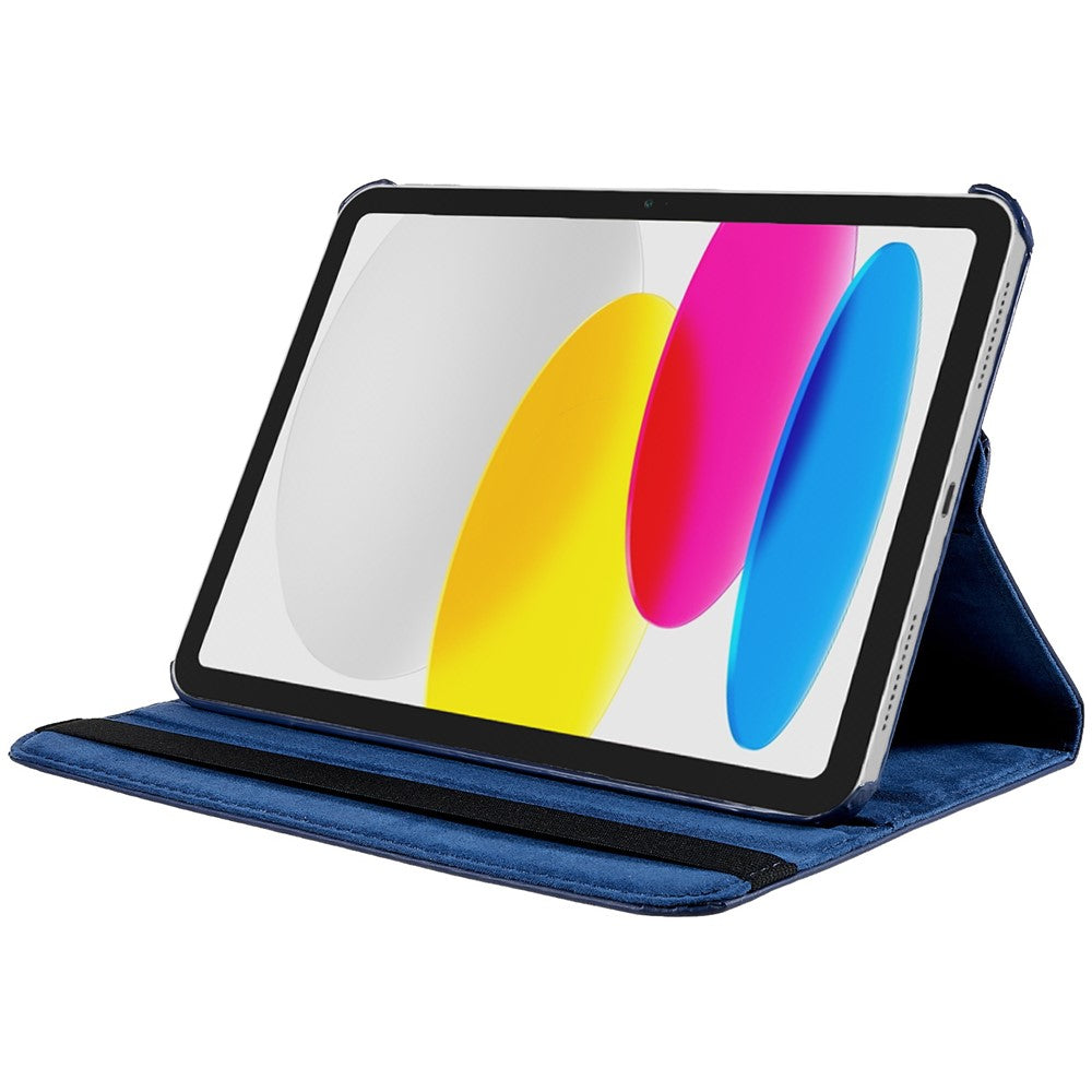 For iPad (2025) / iPad 10.9 (2022) Tablet Case PU Leather Protective Cover with 360 Degree Rotating Stand