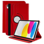 For iPad (2025) / iPad 10.9 (2022) Tablet Case PU Leather Protective Cover with 360 Degree Rotating Stand
