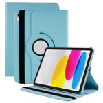 For iPad (2025) / iPad 10.9 (2022) Tablet Case PU Leather Protective Cover with 360 Degree Rotating Stand