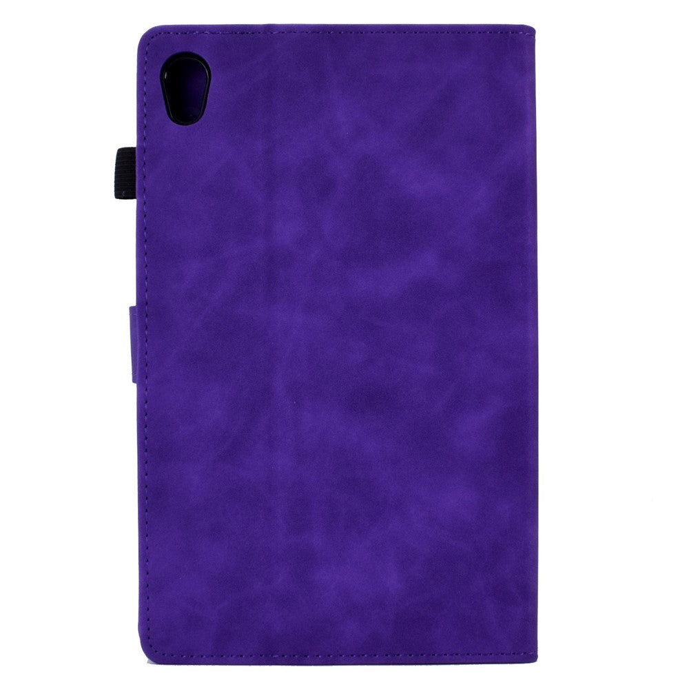 For Lenovo Tab M10 HD Gen 2 X306 10.1" PU Leather Folio Stand Case Pattern Imprinted Magnetic Clasp Smart Cover with Card Slots and Pen Holder