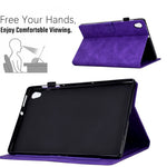 For Lenovo Tab M10 HD Gen 2 X306 10.1" PU Leather Folio Stand Case Pattern Imprinted Magnetic Clasp Smart Cover with Card Slots and Pen Holder