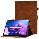 Pattern Imprinted Shockproof Case for Lenovo Tab M10 (Gen 3) TB-328FU / TB-328XU Anti-Fall Solid Color Leather Tablet Case Protective Folio Flip Cover with Card Slots Support Auto Wake / Sleep