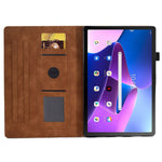 Pattern Imprinted Shockproof Case for Lenovo Tab M10 (Gen 3) TB-328FU / TB-328XU Anti-Fall Solid Color Leather Tablet Case Protective Folio Flip Cover with Card Slots Support Auto Wake / Sleep
