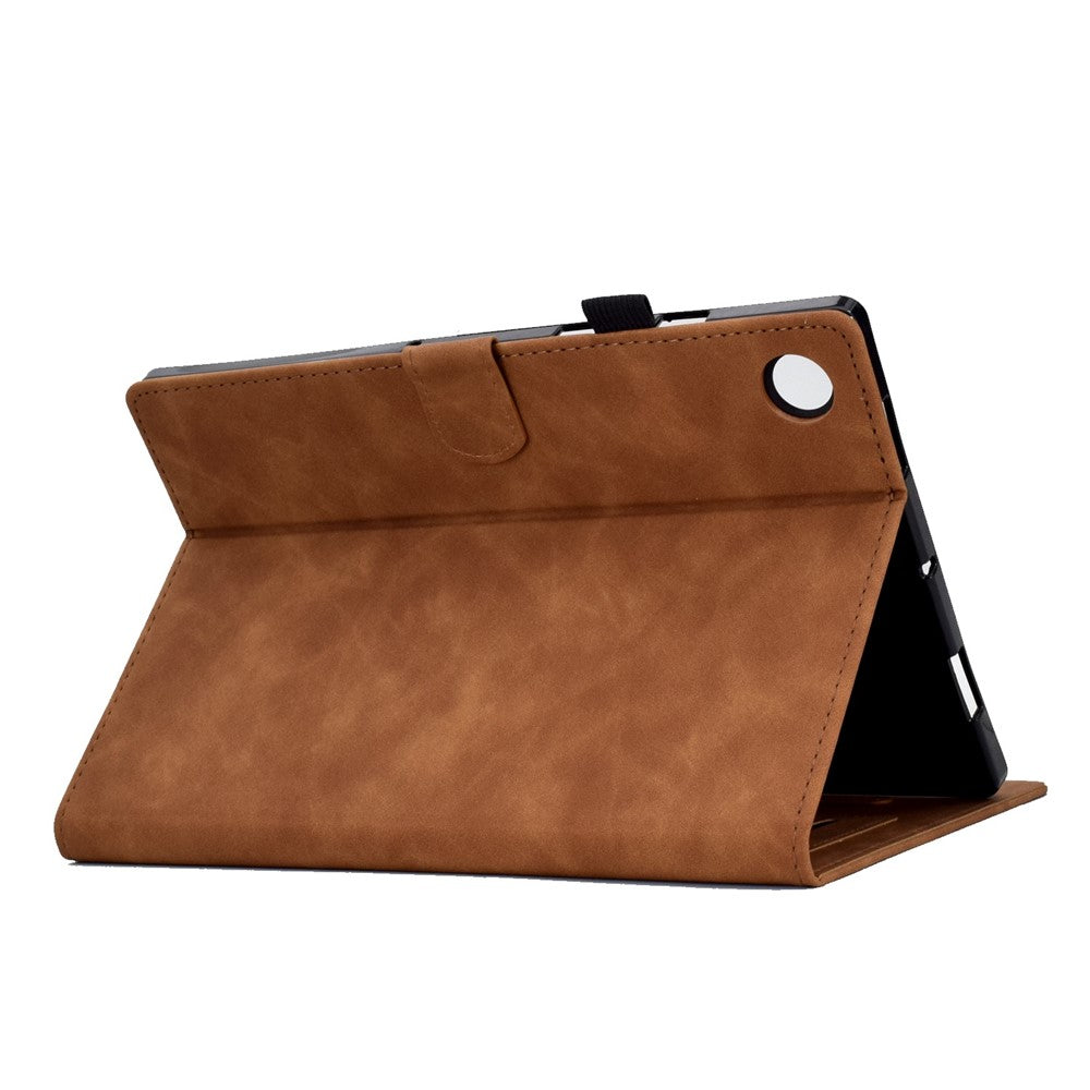 Pattern Imprinted Shockproof Case for Lenovo Tab M10 (Gen 3) TB-328FU / TB-328XU Anti-Fall Solid Color Leather Tablet Case Protective Folio Flip Cover with Card Slots Support Auto Wake / Sleep