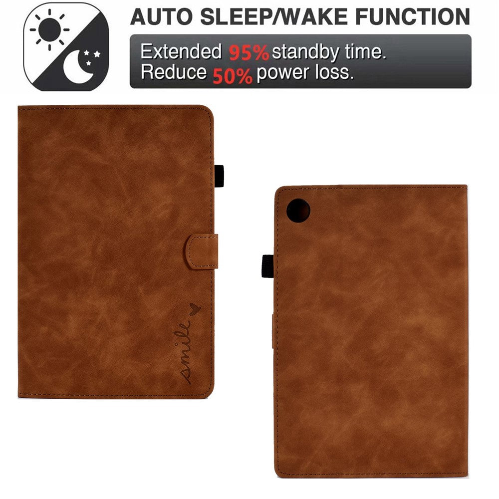 Pattern Imprinted Shockproof Case for Lenovo Tab M10 (Gen 3) TB-328FU / TB-328XU Anti-Fall Solid Color Leather Tablet Case Protective Folio Flip Cover with Card Slots Support Auto Wake / Sleep