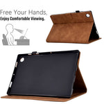 Pattern Imprinted Shockproof Case for Lenovo Tab M10 (Gen 3) TB-328FU / TB-328XU Anti-Fall Solid Color Leather Tablet Case Protective Folio Flip Cover with Card Slots Support Auto Wake / Sleep