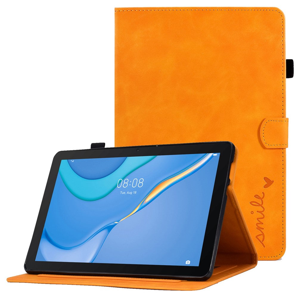 For Huawei MediaPad T3 10 Pattern Imprinted Tablet Case PU Leather Folio Stand Smart Cover Shell with Pencil Holder and Card Slots