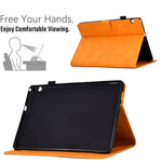 For Huawei MediaPad T3 10 Pattern Imprinted Tablet Case PU Leather Folio Stand Smart Cover Shell with Pencil Holder and Card Slots